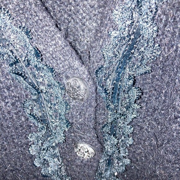 DEX Sz 1X Lace Front and Shoulders  Mid Length Cardigan - Picture 3 of 6